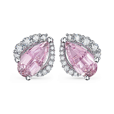Earrings with morganite and diamonds