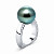 Ring with Tahitian pearl and diamonds