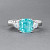 Ring with paraiba tourmaline and diamonds