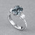 Ring with grey spinel and diamonds