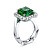 Ring with green tourmaline and diamonds