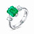 Ring with emerald and diamonds