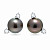 Stud earrings with Tahitian pearls and diamonds