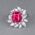 Ring with spinel and diamonds