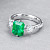 Ring with emerald and diamonds