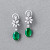 Earrings with emeralds and diamonds