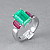 Ring with emerald, rubies, and diamonds