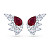 Earrings with ruby and diamonds
