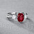 Ring with ruby and diamonds