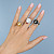 Ring with Tahitian pearl and diamonds