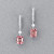 Earrings with orange-pink tourmalines and diamonds