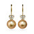 Earrings with golden South Sea pearls and diamonds