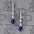 Earrings with tanzanites and diamonds