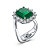 Ring with emerald and diamonds