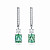 Earrings with mint tourmalines and diamonds