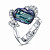 Ring with unheated tanzanite and diamonds