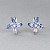 Earrings with spinels and diamonds