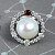 Ring with South Sea pearl, spinel, and diamonds