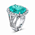 Ring with paraiba tourmaline and diamonds