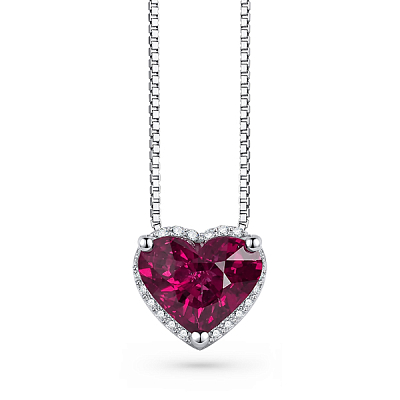 Pendant with rubellite and diamonds
