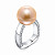 Ring with freshwater pearl and diamonds