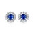 Stud earrings with sapphires and diamonds