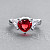Ring with spinel and diamonds