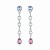 Earrings with sapphires, spinels, and diamonds
