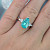 Ring with paraiba tourmaline and diamonds