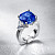 Ring with Cornflower sapphire and diamonds