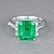 Ring with emerald and diamonds