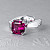 Ring with rhodolite garnet