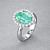 Ring with paraiba tourmaline and diamonds