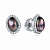 Stud earrings with Tahitian keshi pearls and diamonds