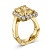Ring with yellow sapphire and diamonds