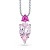 Pendant with pink sapphire and morganite