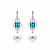 Earrings with South Sea pearls, Cambodian zircons, and diamonds