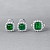 Earrings with emeralds and diamonds