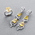 Earrings with yellow sapphires and diamonds