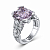 Ring with Mauve spinel and diamonds