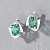 Earrings with green tourmalines
