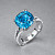 Ring with Cambodian zircon and diamonds