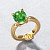 Ring with apple-green paraiba tourmaline
