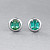 Earrings with green tourmalines