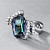 Ring with unheated tanzanite and diamonds