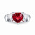 Ring with spinel and diamonds
