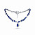 Necklace with blue sapphires and diamonds