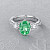 Ring with apple-green paraiba tourmaline and diamonds