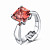 Ring with orange-pink tourmaline