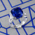 Ring with Royal Blue sapphire and diamonds